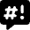 Chat Bubble Censor Square Icon from Core Solid Set