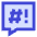 Chat Bubble Censor Square Icon from Sharp Duo Set