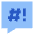 Chat Bubble Censor Square Icon from Sharp Flat Set