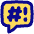 Chat Bubble Censor Square Icon from Flex Pop Set