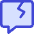 Chat Bubble Crack Square Icon from Core Duo Set