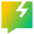Chat Bubble Crack Square Icon from Sharp Gradient Set