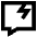 Chat Bubble Crack Square Icon from Sharp Remix Set