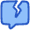 Chat Bubble Crack Square Icon from Plump Duo Set