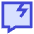 Chat Bubble Crack Square Icon from Sharp Duo Set