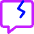 Chat Bubble Crack Square Icon from Core Neon Set