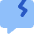 Chat Bubble Crack Square Icon from Core Flat Set