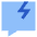 Chat Bubble Crack Square Icon from Sharp Flat Set