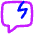Chat Bubble Crack Square Icon from Flex Neon Set