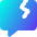 Chat Bubble Crack Square Icon from Core Gradient Set