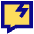 Chat Bubble Crack Square Icon from Sharp Pop Set