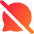 Chat Bubble Disable Oval Icon from Core Gradient Set