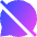 Chat Bubble Disable Oval Icon from Sharp Gradient Set