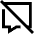 Chat Bubble Disable Square Icon from Sharp Line Set