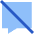 Chat Bubble Disable Square Icon from Sharp Flat Set