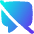 Chat Bubble Disable Square Icon from Flex Gradient Set