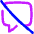 Chat Bubble Disable Square Icon from Flex Neon Set