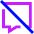 Chat Bubble Disable Square Icon from Sharp Neon Set