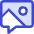 Chat Bubble Mms Media Photo Icon from Core Duo Set