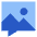Chat Bubble Mms Media Photo Icon from Sharp Flat Set
