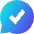 Chat Bubble Oval Check Icon from Sharp Gradient Set
