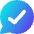 Chat Bubble Oval Check Icon from Core Gradient Set