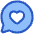 Chat Bubble Oval Favorite Heart Icon from Plump Duo Set | Free Download as SVG Vector and Transparent PNG | Streamline icons