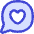 Chat Bubble Oval Favorite Heart Icon from Flex Duo Set | Free Download as SVG Vector and Transparent PNG | Streamline icons