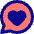 Chat Bubble Oval Favorite Heart Icon from Core Pop Set