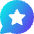 Chat Bubble Oval Favorite Star Icon from Core Gradient Set