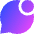 Chat Bubble Oval Notification Icon from Sharp Gradient Set