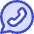 Chat Bubble Oval Phone Icon from Core Duo Set