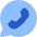 Chat Bubble Oval Phone Icon from Core Flat Set