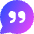 Chat Bubble Oval Quotation Icon from Core Gradient Set