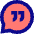 Chat Bubble Oval Quotation Icon from Sharp Pop Set