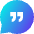Chat Bubble Oval Quotation Icon from Sharp Gradient Set