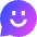 Chat Bubble Oval Smiley 1 Icon from Sharp Gradient Set