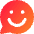 Chat Bubble Oval Smiley 1 Icon from Core Gradient Set