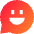 Chat Bubble Oval Smiley 2 Icon from Sharp Gradient Set