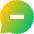 Chat Bubble Oval Subtract Icon from Sharp Gradient Set