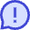 Chat Bubble Oval Warning Icon from Sharp Duo Set