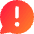 Chat Bubble Oval Warning Icon from Core Gradient Set