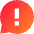 Chat Bubble Oval Warning Icon from Sharp Gradient Set