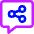 Chat Bubble Share Reviews Icon from Core Neon Set