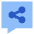 Chat Bubble Share Reviews Icon from Sharp Flat Set