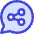 Chat Bubble Share Reviews Circle Icon from Core Duo Set