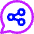 Chat Bubble Share Reviews Circle Icon from Core Neon Set