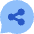 Chat Bubble Share Reviews Circle Icon from Sharp Flat Set