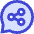 Chat Bubble Share Reviews Circle Icon from Sharp Duo Set