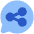 Chat Bubble Share Reviews Circle Icon from Plump Flat Set